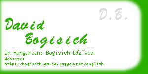 david bogisich business card